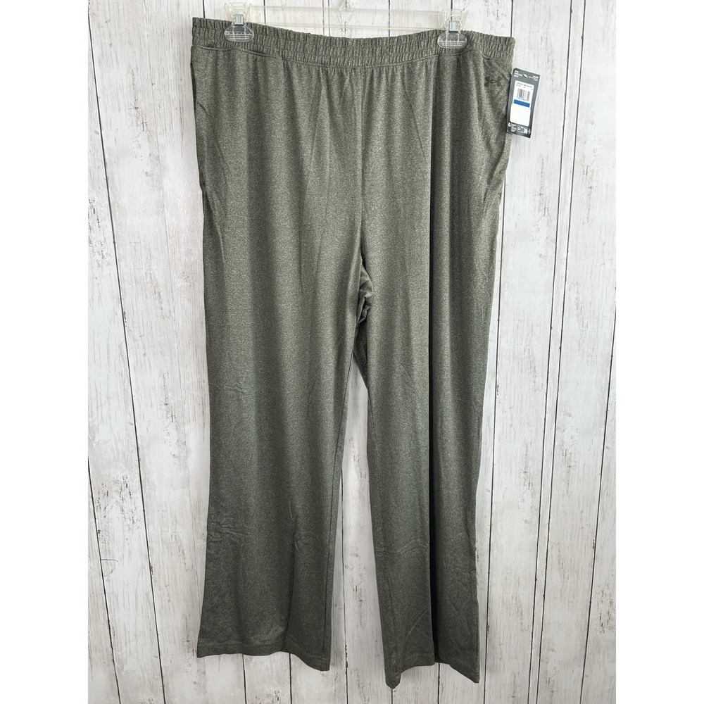 Women's Under Armour Loose Fit Pants NWT Wide Leg Olive Green XL